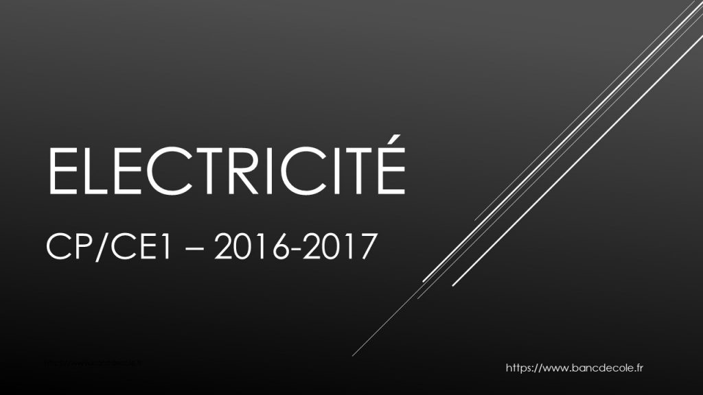 Bannière de la séquence sur l'électricité